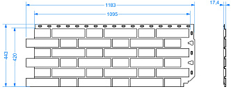 Чертеж фасадной панели Флемиш