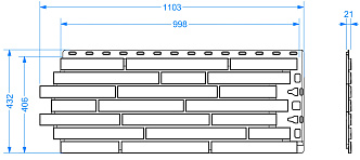 Чертеж фасадной панели Klinker
