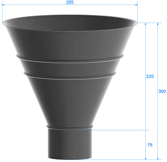 Чертеж воронки водосборной (Водостоки STAL)