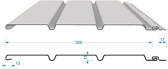 Чертеж софита STANDARD сплошной