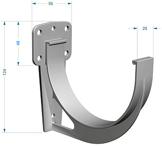 Чертеж кронштейна желоба (Водостоки PREMIUM)