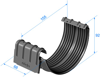 Чертеж соединителя желобов (Водостоки STAL)