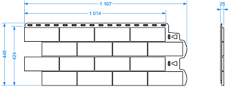 Чертеж фасадной панели Дюфур