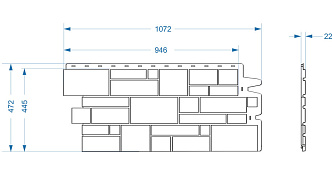 Чертеж фасадной панели Burg