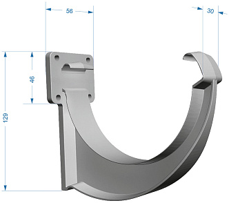 Чертеж кронштейна желоба (Водостоки LUX)